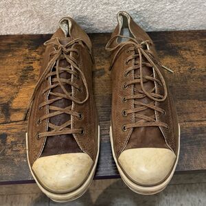 Converse John Varvatos Mens 11.5 Sneakers Vintage Leather Ox Brown Low Top RARE